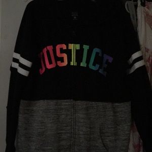 Justice zip up hoodie 💜